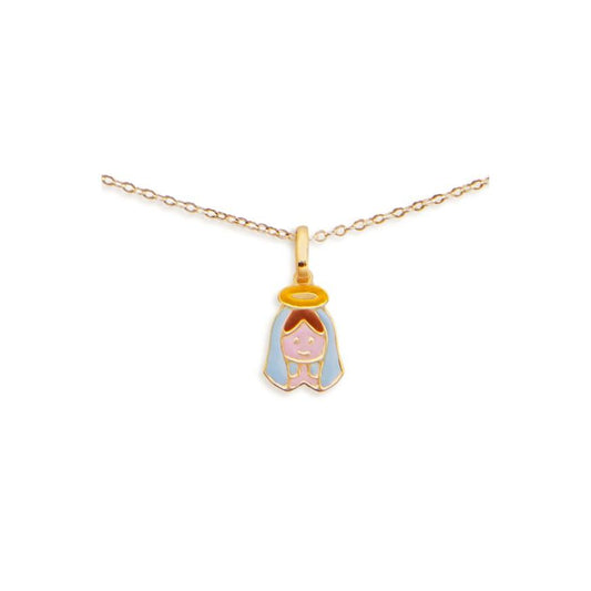 Collana Proteggimi in oro giallo con Madonnina