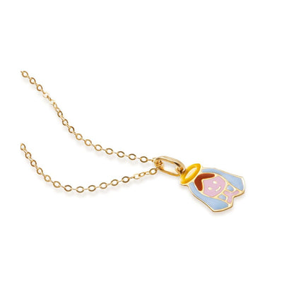Collana Proteggimi in oro giallo con Madonnina