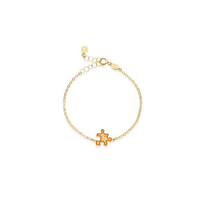 Bracciale Lucciole in oro giallo puzzle arancione e diamante