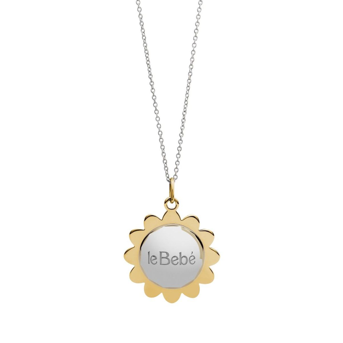 Collana I Fiori in argento con petali placcati oro giallo